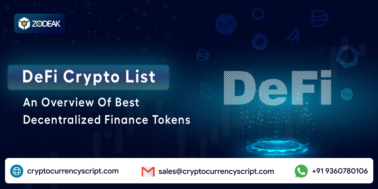 DeFi Crypto List: An Overview Of Best Decentralized Finance Tokens